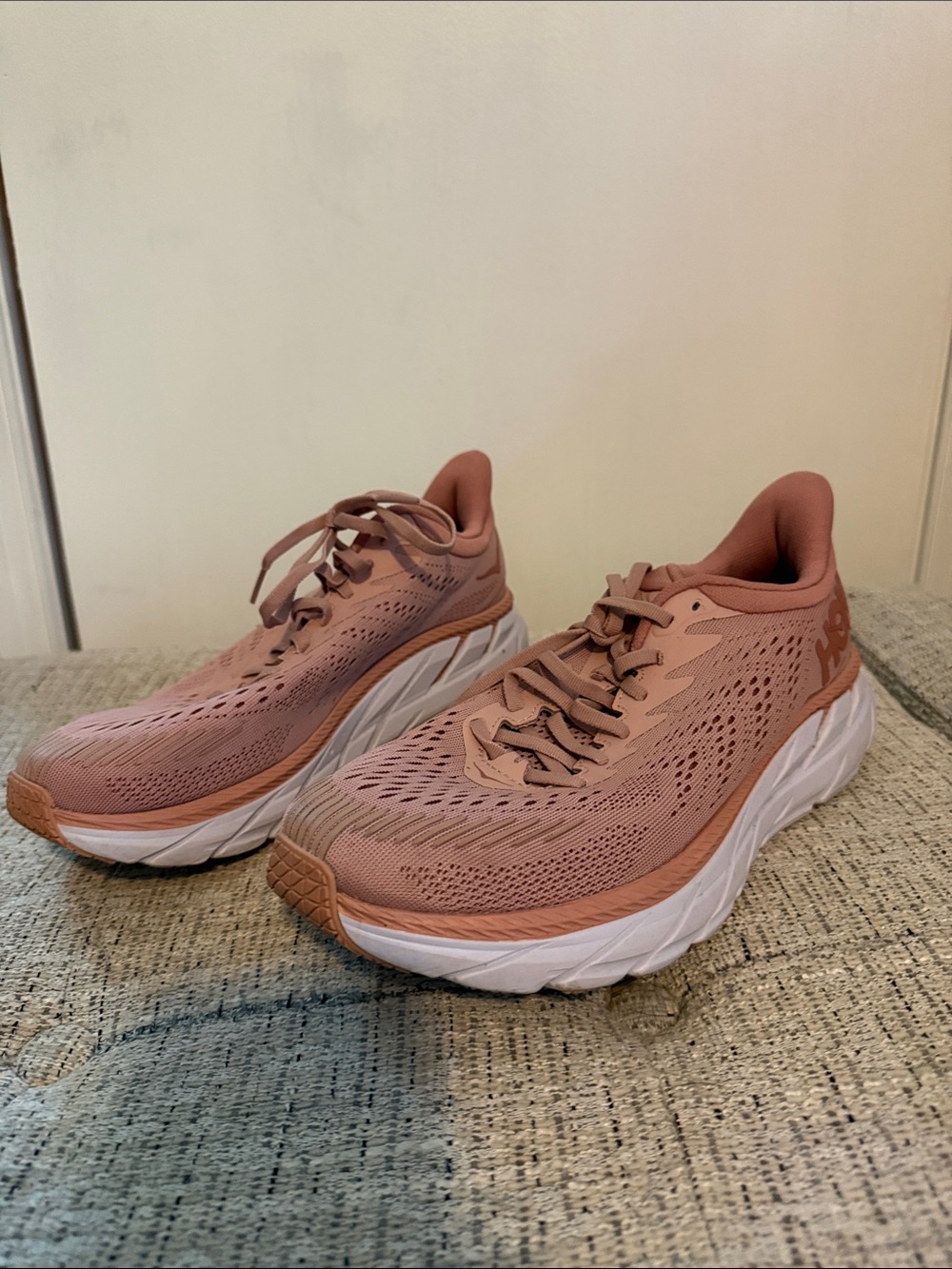 Hoka One One Womens Dusty Rose Athletic Running Shoes